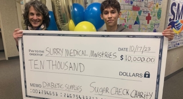 Sugar Check Charity Donates $10,000 to Surrry Medical Ministries